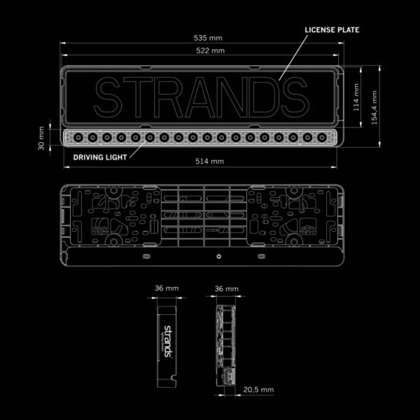 Strands Nuuk E-Line 7800 Led Işıklı Plaka